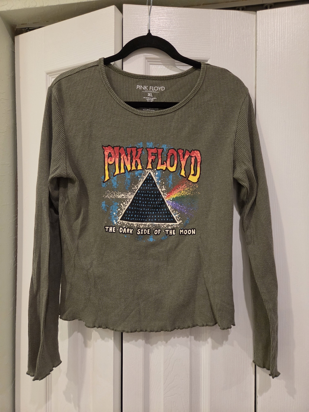 Pink Floyd Womens' Long-Sleeve Graphic Top - Olive